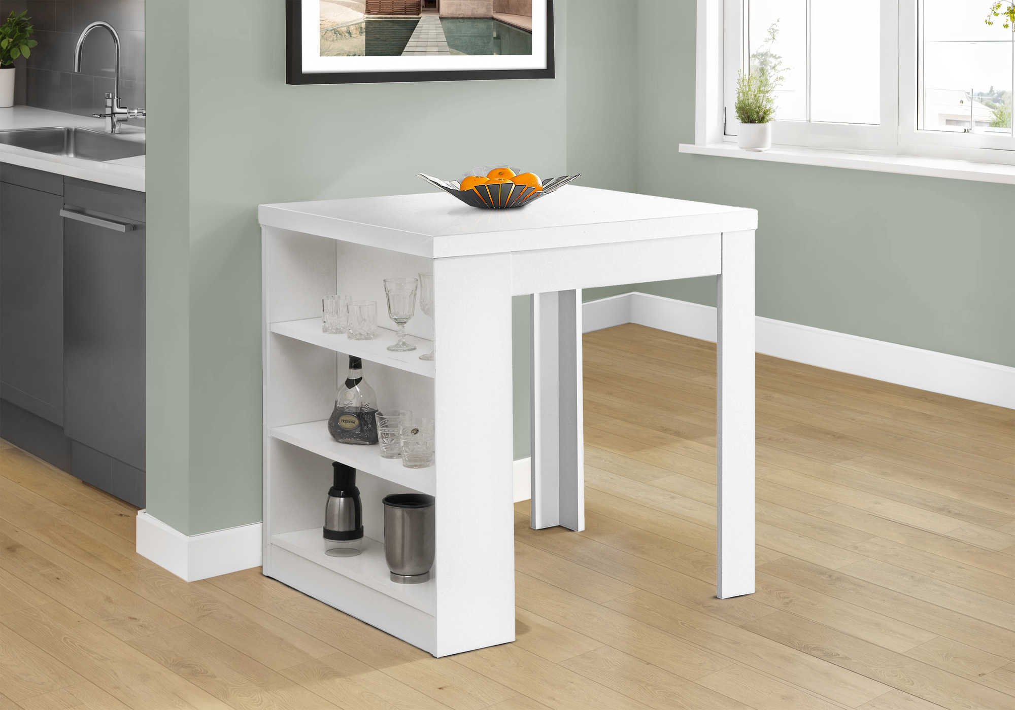 DINING TABLE - 32"X 36" / WHITE COUNTER HEIGHT