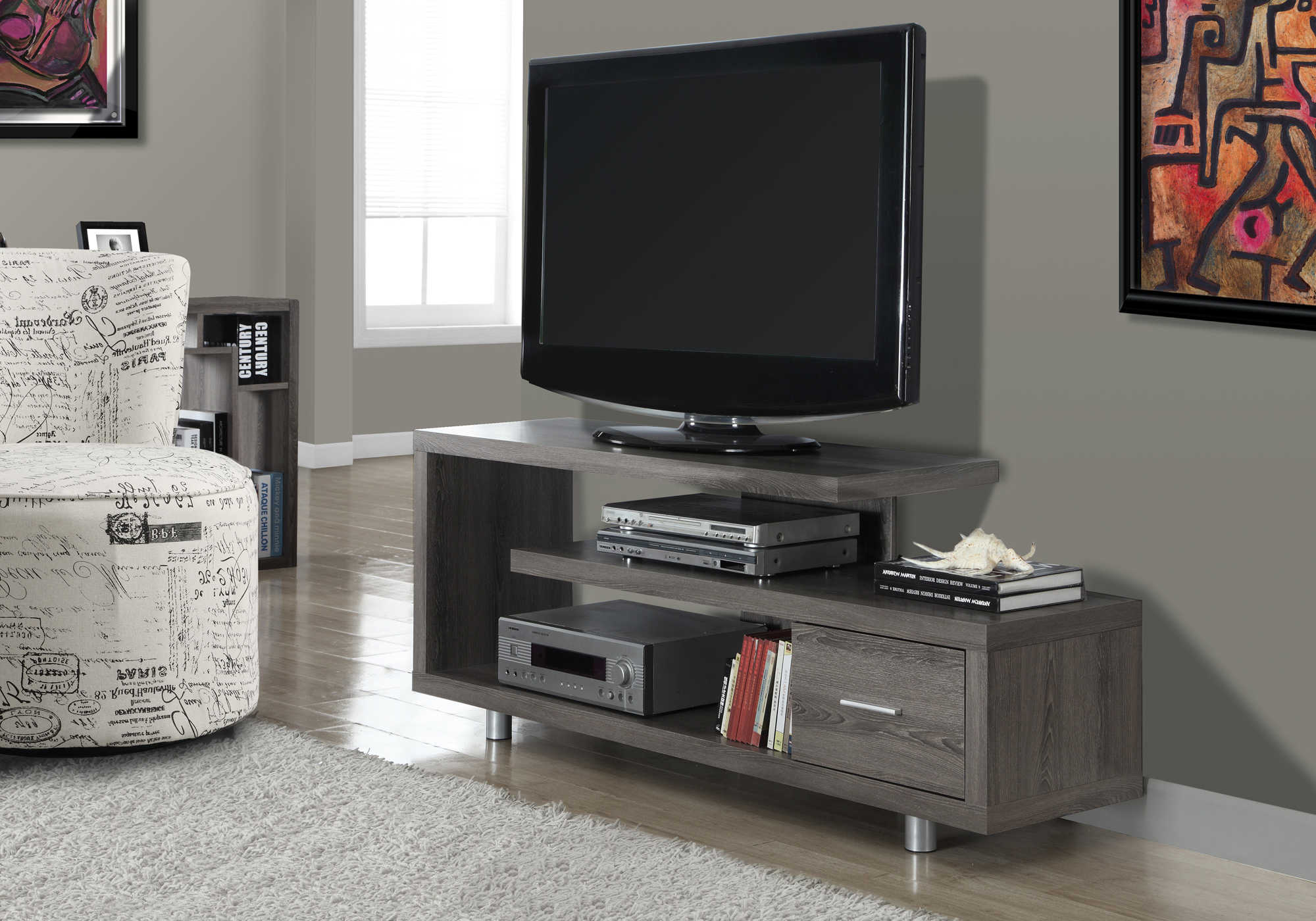 TV STAND - 60"L / DARK TAUPE