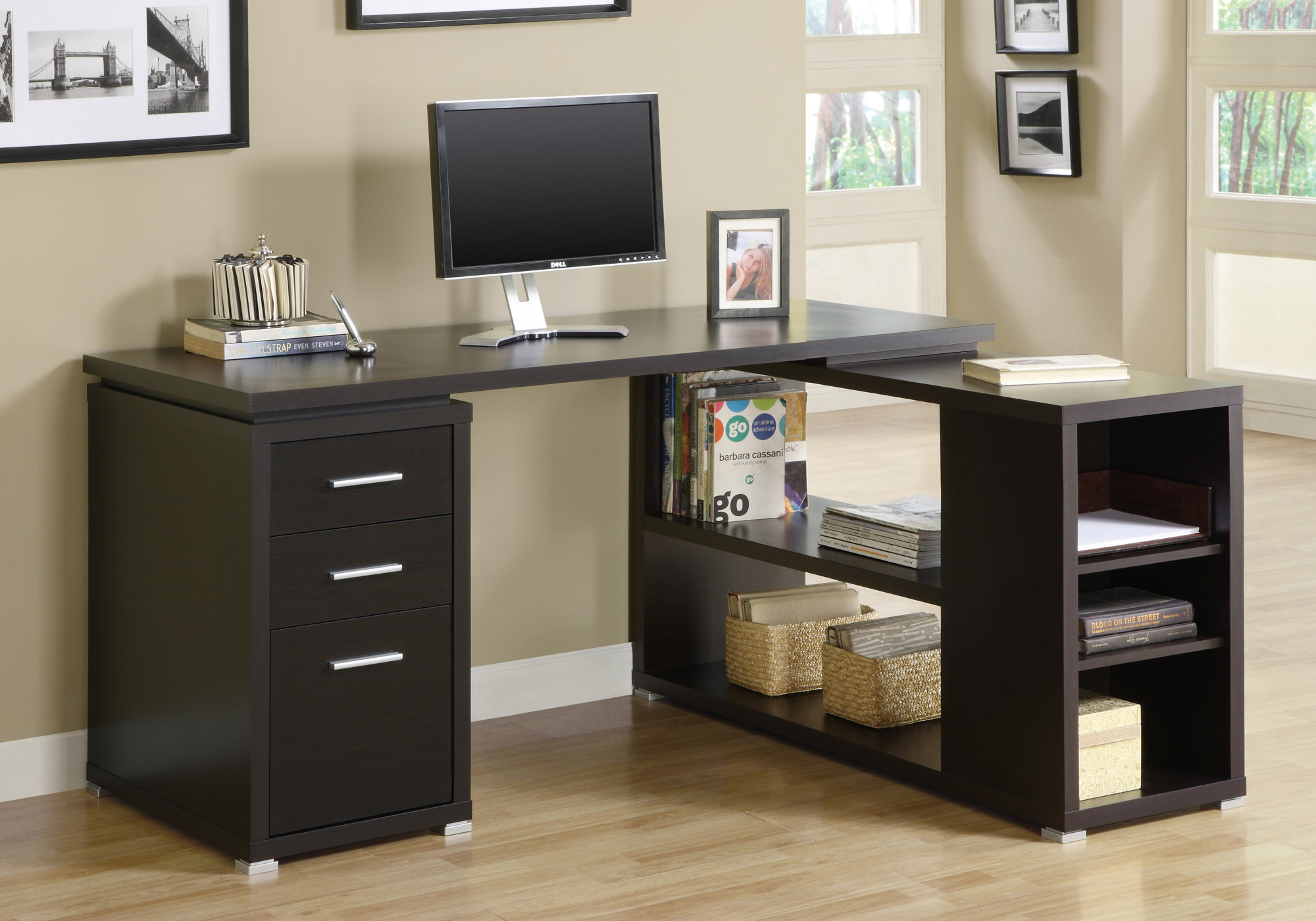 COMPUTER DESK - CAPPUCCINO LEFT OR RIGHT FACING CORNER