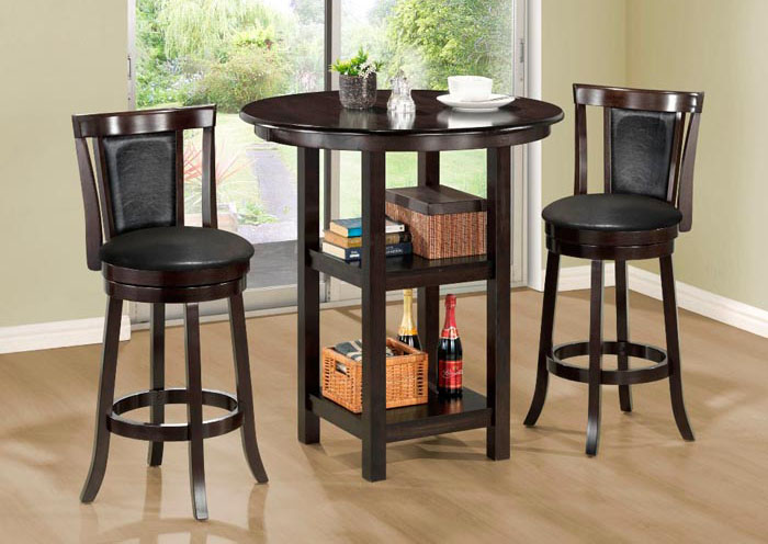 BARSTOOL - 2PCS / 39"H / SWIVEL / CAPPUCCINO COUNTER HGT