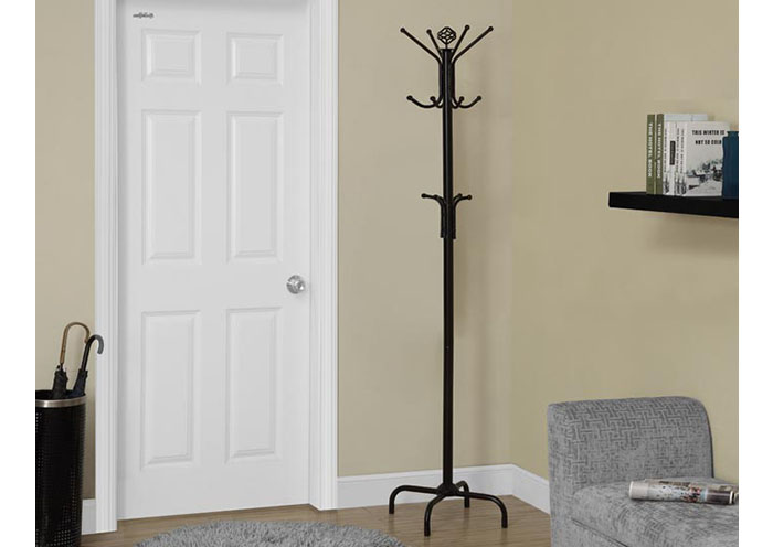 COAT RACK - 70"H / BLACK METAL