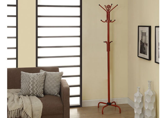 COAT RACK - 70"H / RED METAL