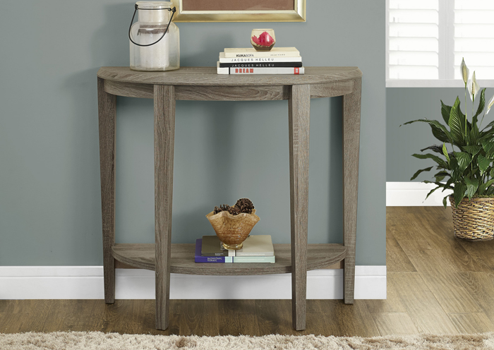 ACCENT TABLE - 36"L / DARK TAUPE HALL CONSOLE
