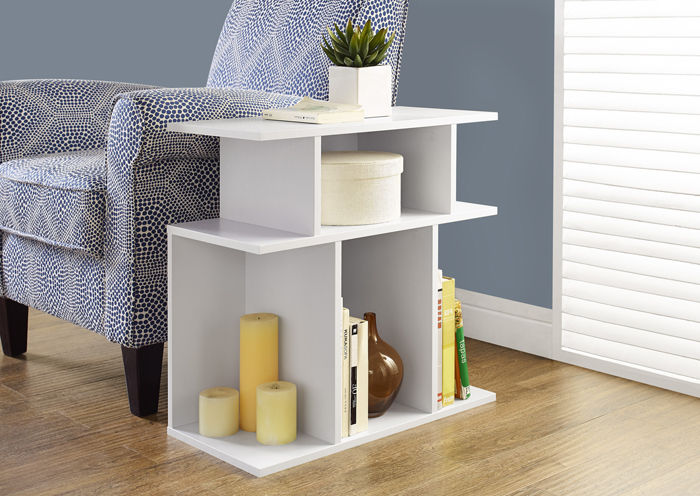 ACCENT TABLE - 24"H / WHITE