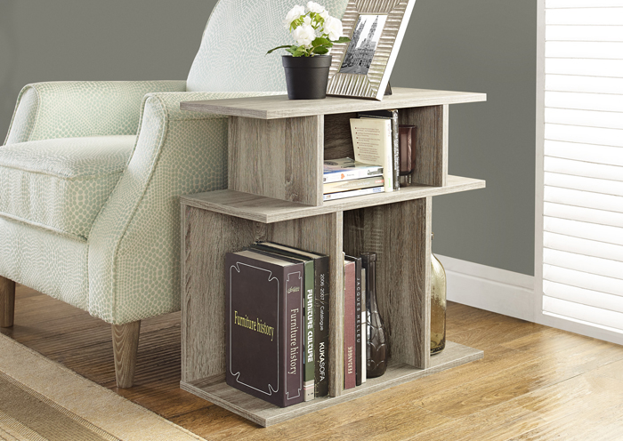 ACCENT TABLE - 24"H / DARK TAUPE