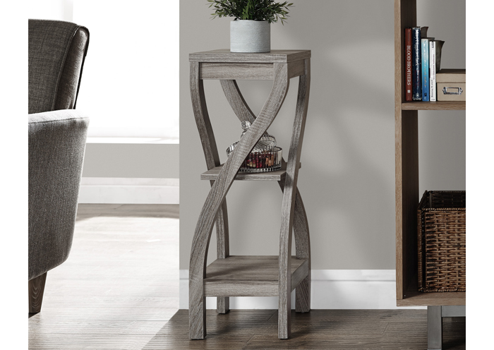 ACCENT TABLE - 32"H / DARK TAUPE