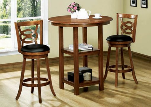 BARSTOOL - 2PCS / 39"H / SWIVEL / OAK COUNTER HEIGHT