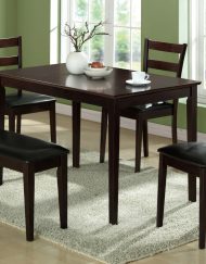 DINING SET - 5PCS SET / CAPPUCCINO BENCH & 3 SIDE CHAIRS