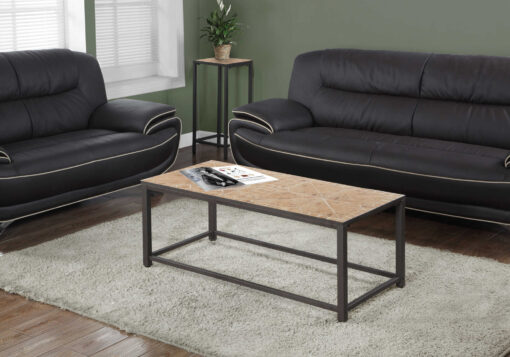 COFFEE TABLE - TERRACOTTA TILE TOP / HAMMERED BROWN