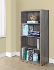 BOOKCASE - 48"H / DARK TAUPE WITH ADJUSTABLE SHELVES