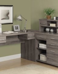 COMPUTER DESK - DARK TAUPE CORNER
