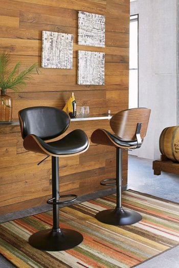 UPHOLSTERED SWIVEL BAR STOOL 30"