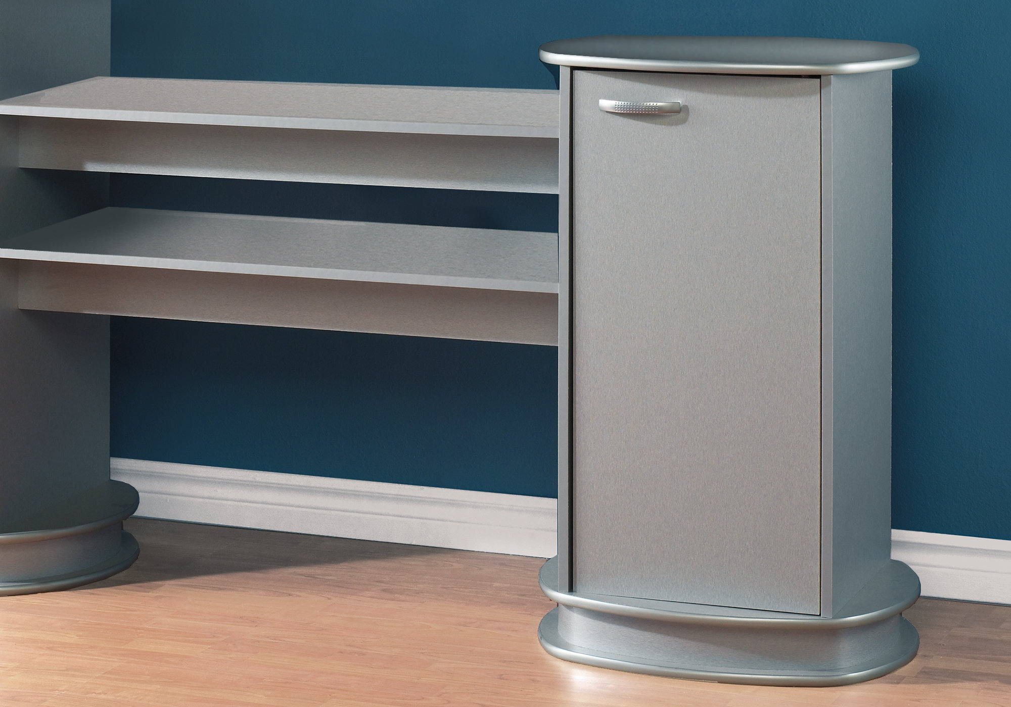 BOOKCASE - GREY / STORAGE UNIT