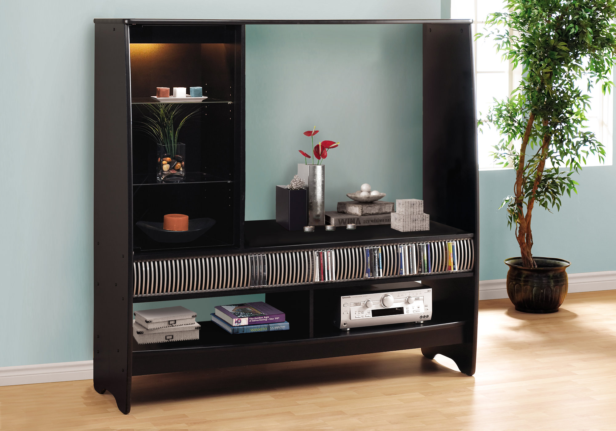 BOOKCASE - BLACK / STORAGE UNIT