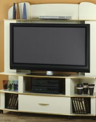 TV STAND - CHAMPAGNE / BRASS / FLAT SCREEN TV