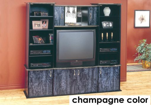 TV STAND - CHAMPAGNE / BRASS WALL UNIT