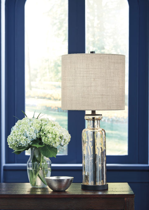 TABLE LAMP with GLASS BASE