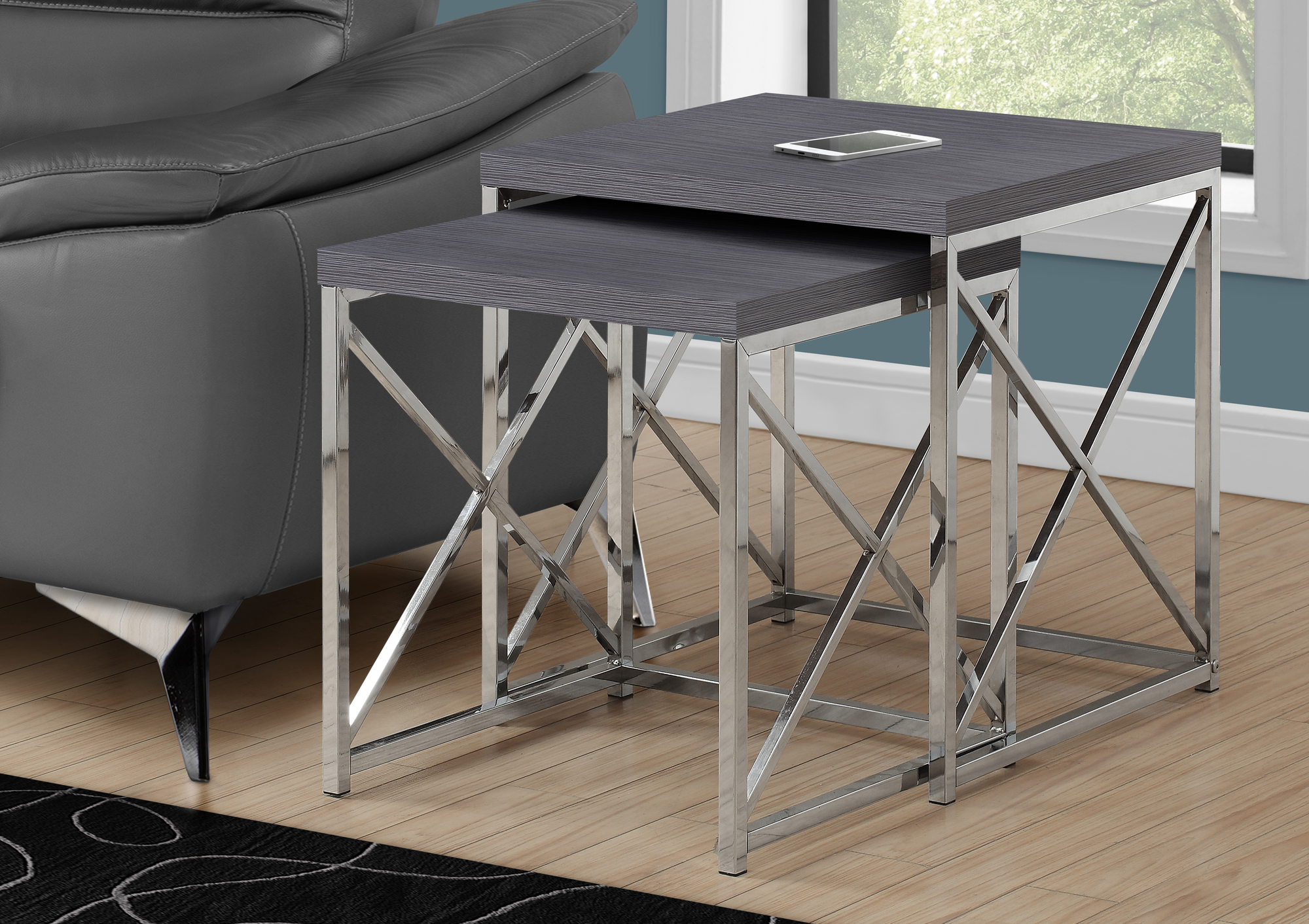GREY NESTING TABLES