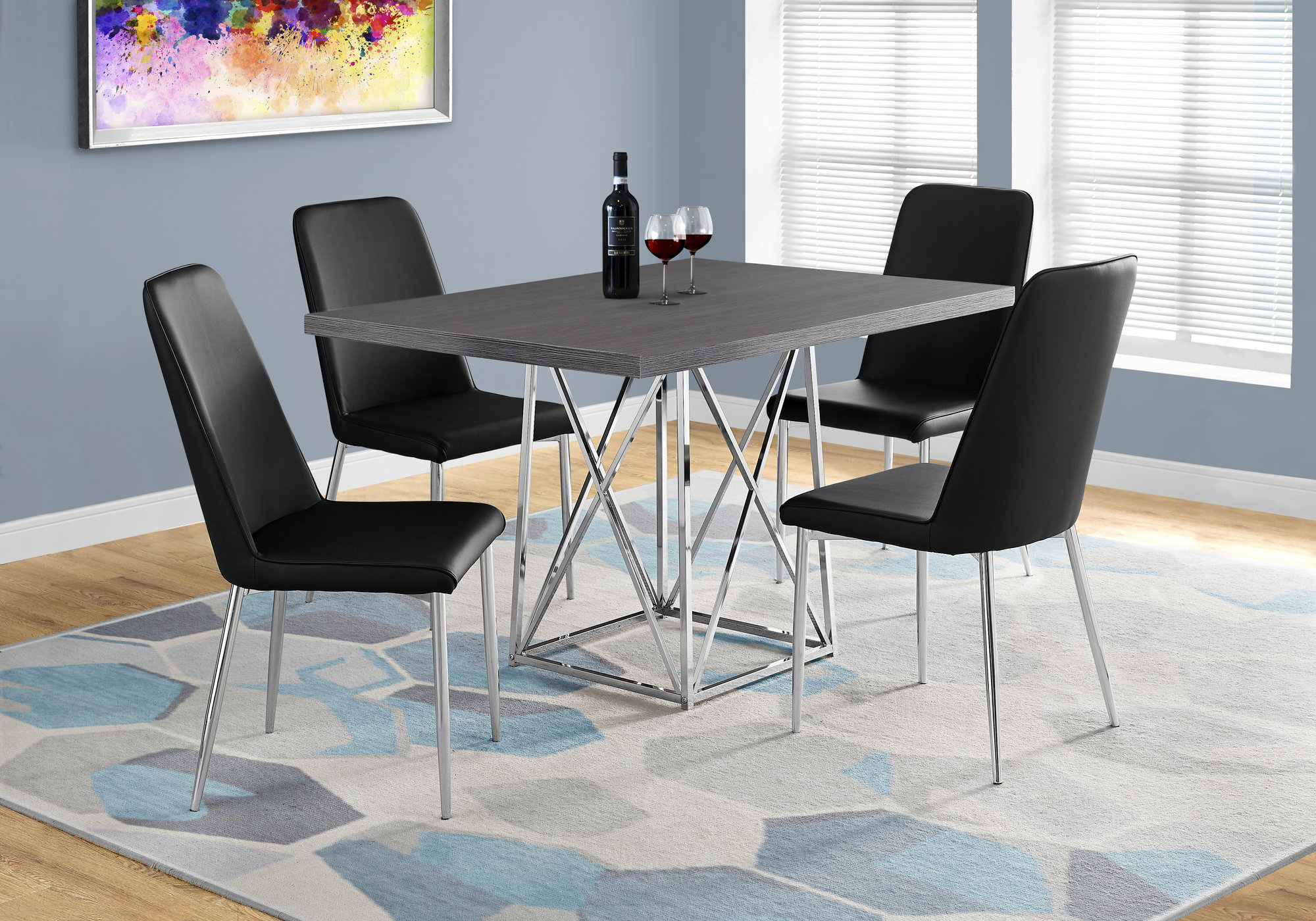 DINING TABLE GREY 36 x 48