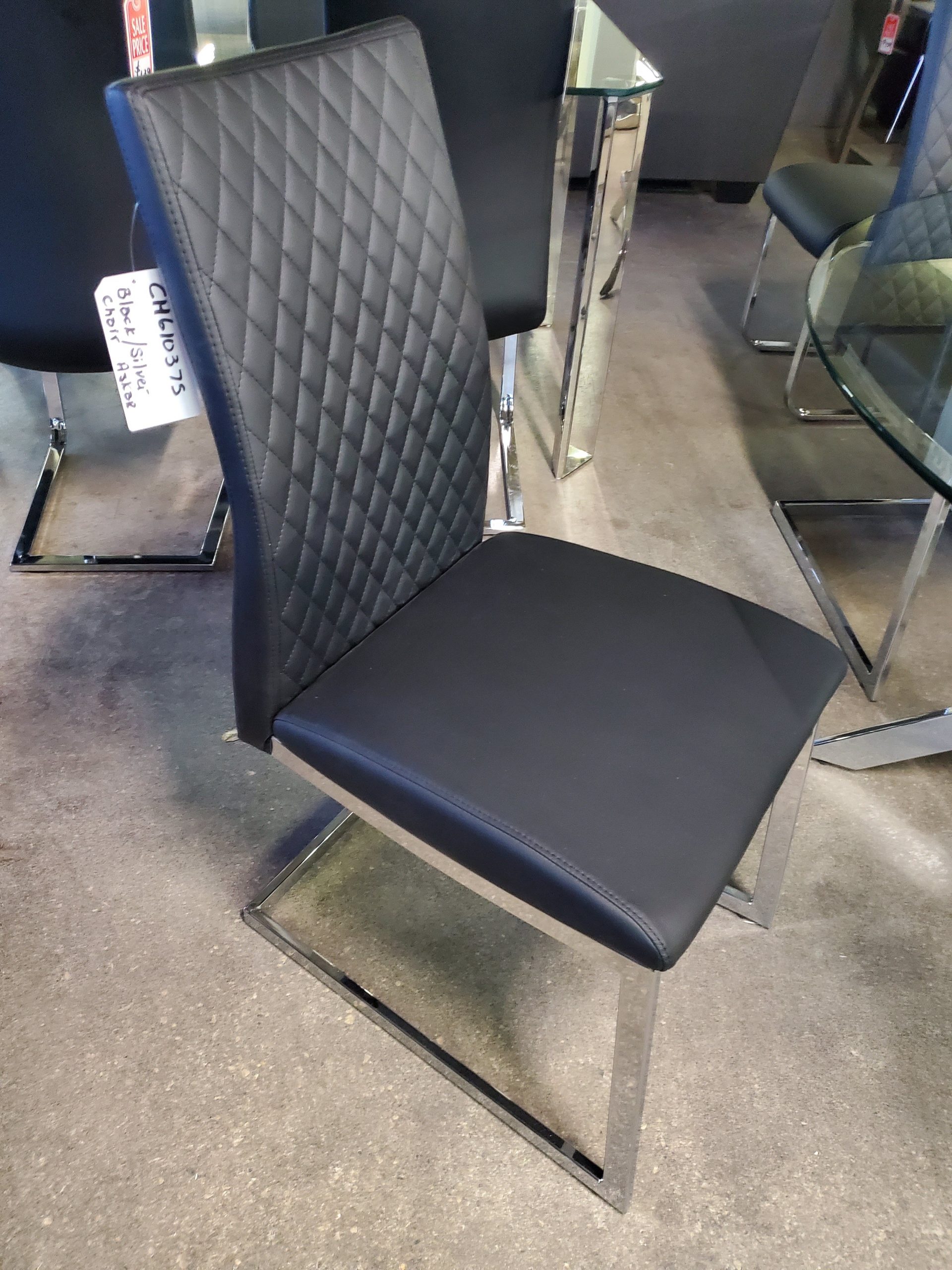 ASKAR BLACK DINING CHAIR - Image 2