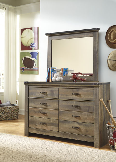 RUSTIC LOOK DRESSER / MIRROR