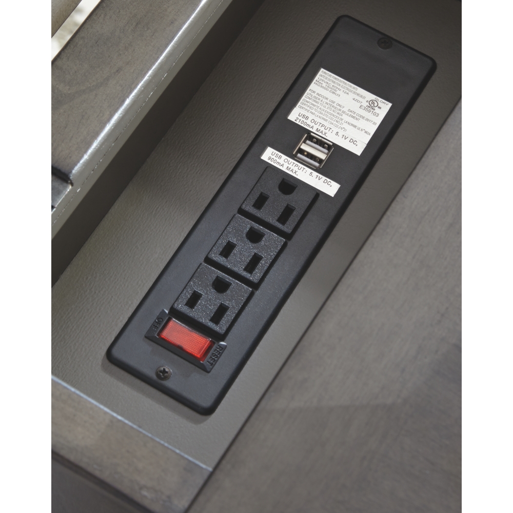 GREY CHAIRSIDE TABLE - Image 3