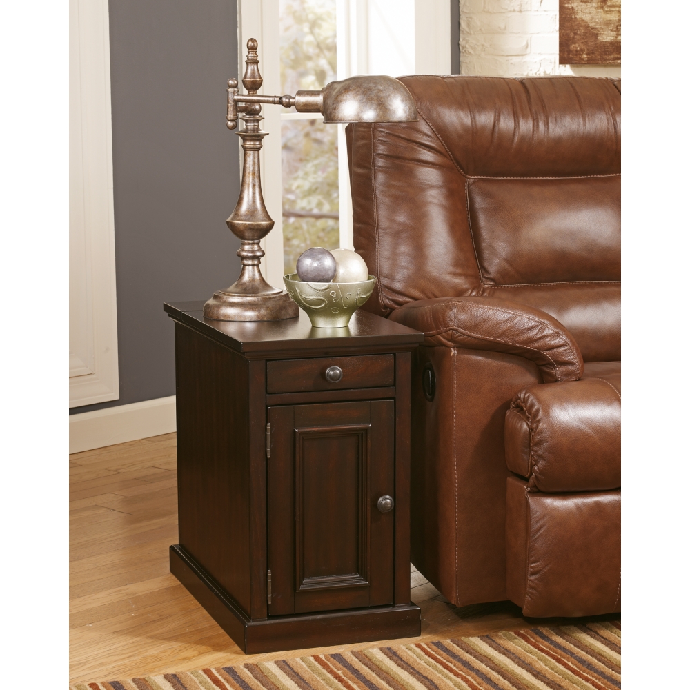 BROWN CHAIRSIDE TABLE