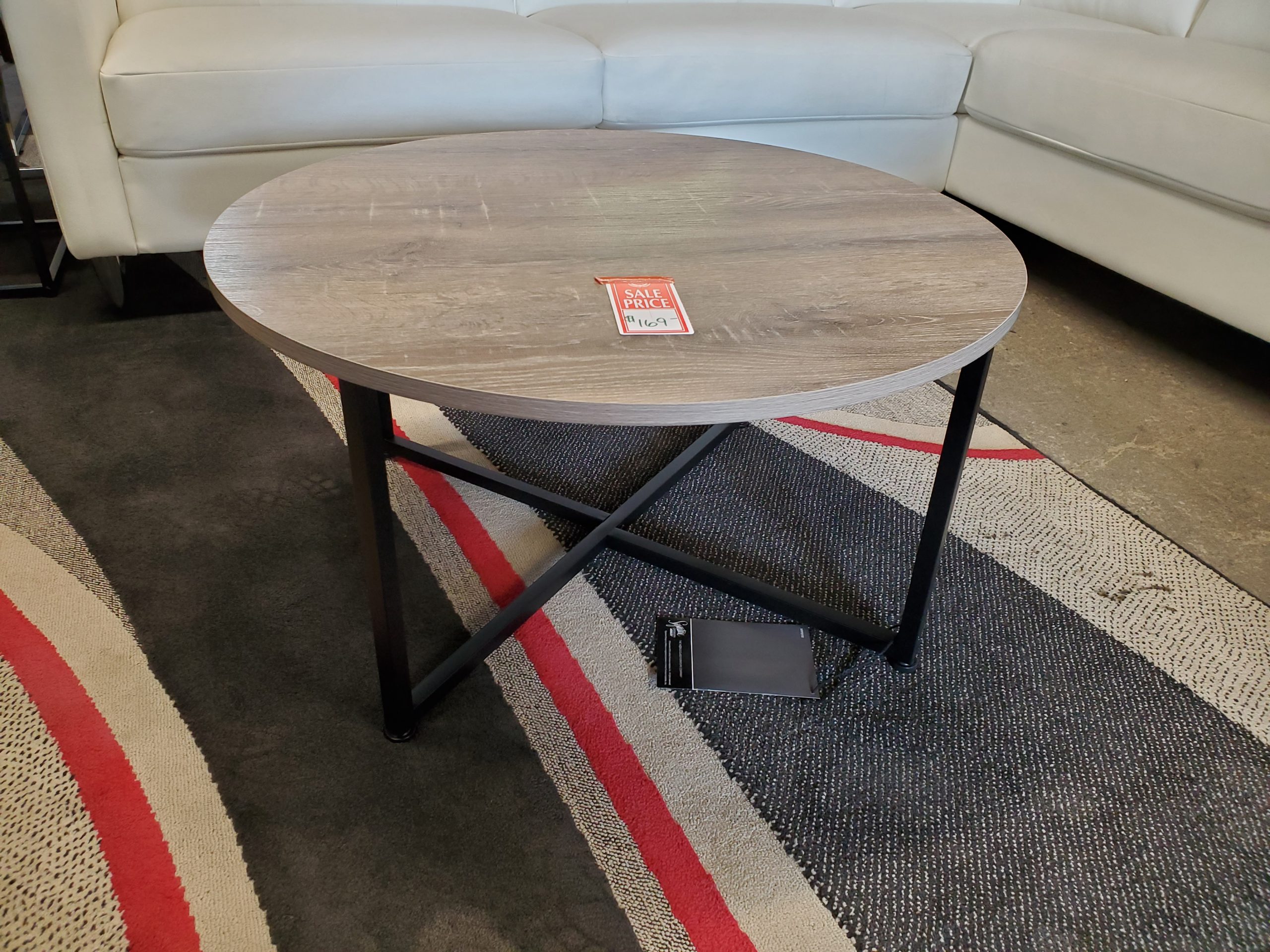 3 Piece Grey/Beige Coffee Table Set