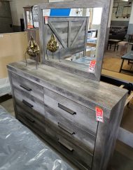 Modern Rustic Grey Dresser/Mirror