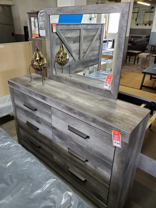 Modern Rustic Grey Dresser/Mirror