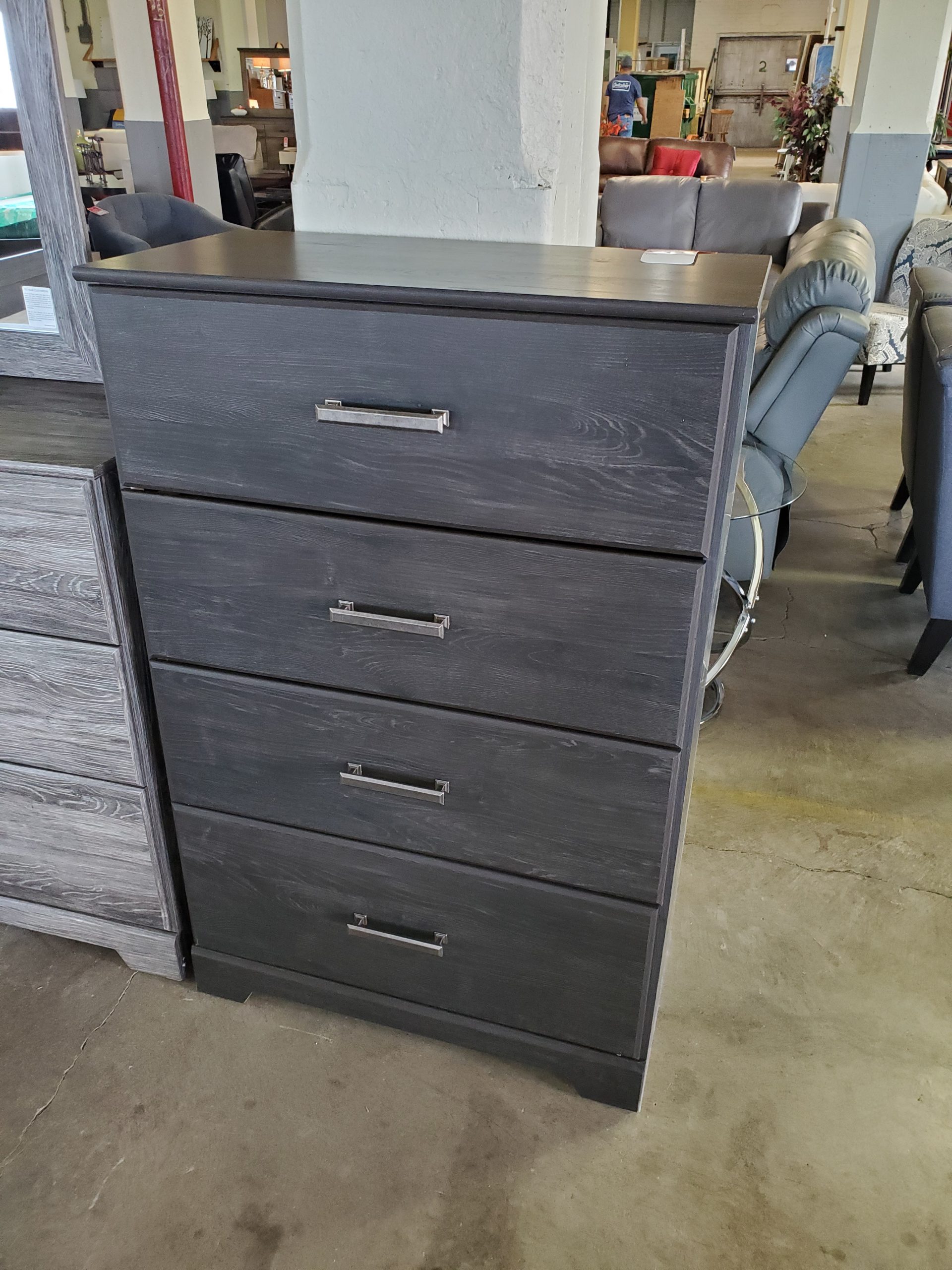 Black 4 Drawer Chest
