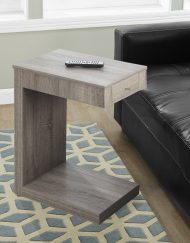 ACCENT TABLE - DARK TAUPE WITH A DRAWER