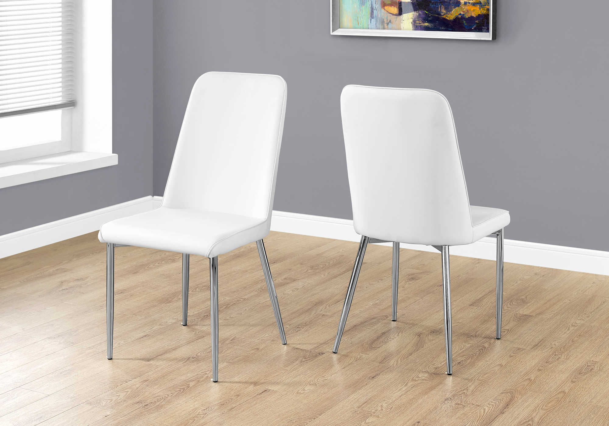 White Leather Look Dining Chair