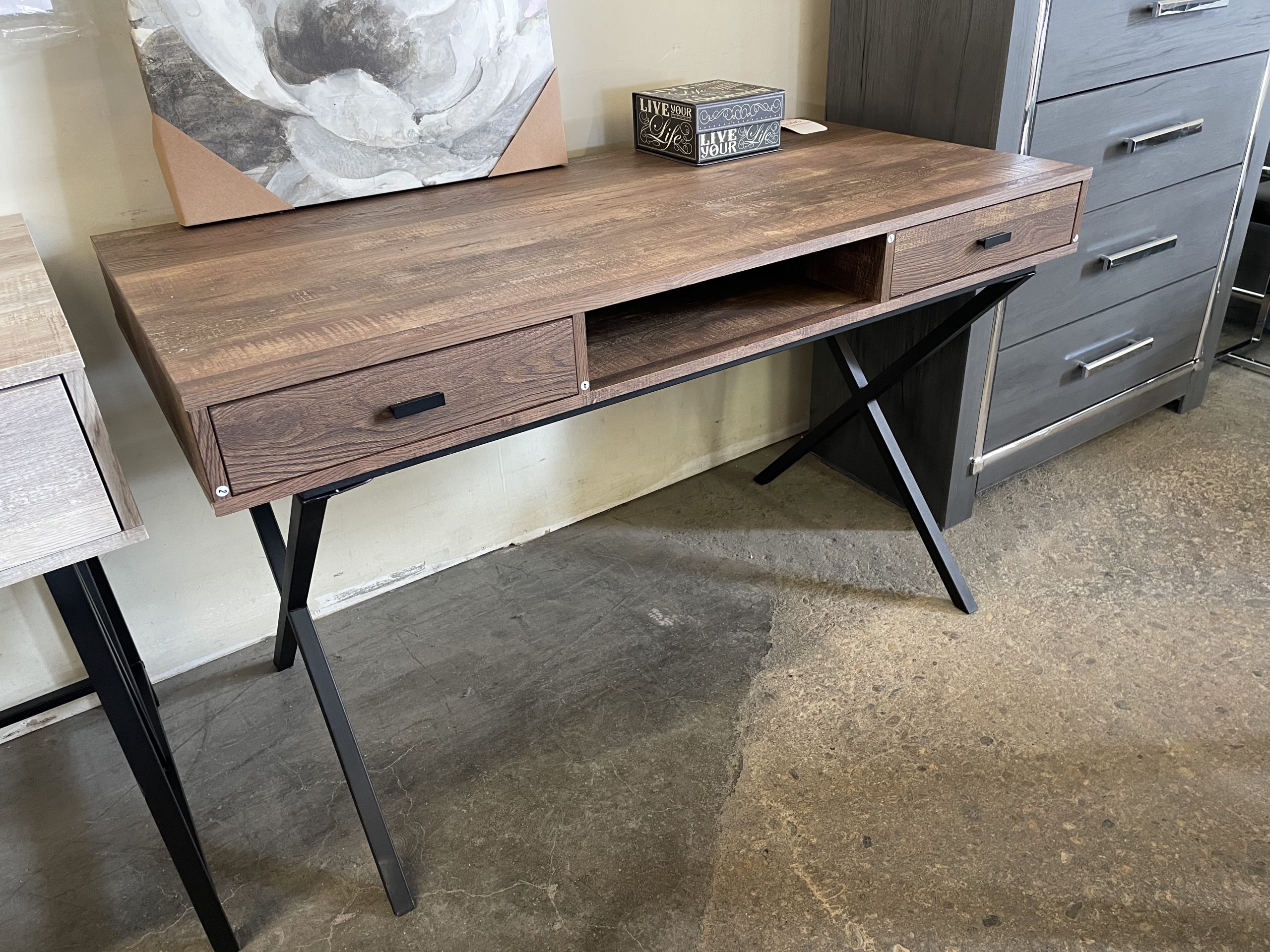 Brown Reclaimed Wood Computer Desk