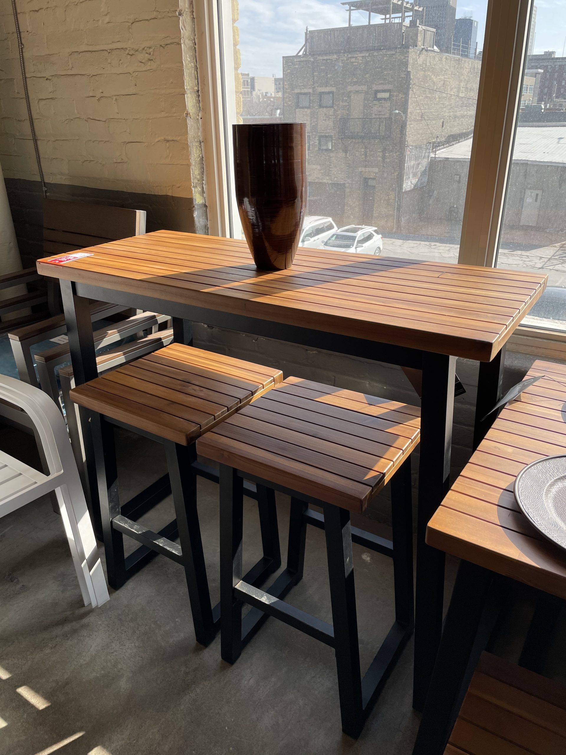 Town Wood Outdoor Counter Table Set (Set of 3)