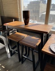 Town Wood Outdoor Counter Table Set (Set of 3)