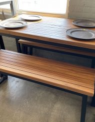Town Wood Outdoor Dining Table Set (Set of 3)
