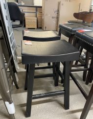 Black Wood Stool