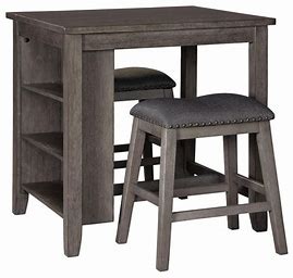 Caitbrook Counter Height Dining Table and Bar Stools (Set of 3)
