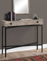 ACCENT TABLE - 42"L / TAUPE RECLAIMED WOOD/ BLACK CONSOLE