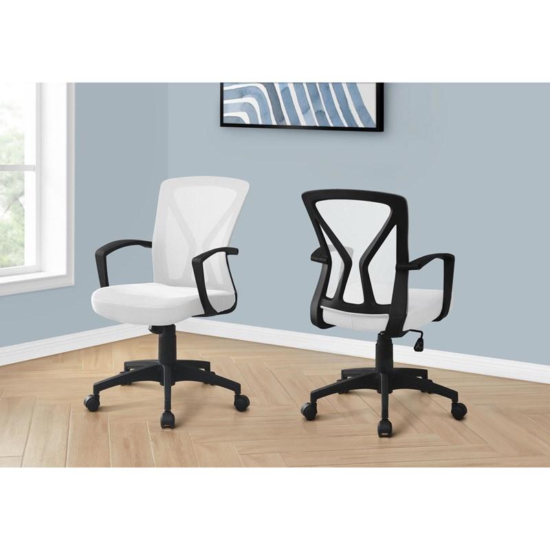 Office Chair - White/Black Base