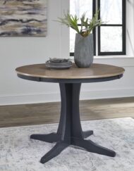 Round Landocken Dining Table with Pedestal Base