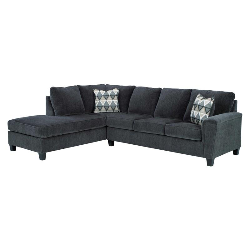 Abinger 2 piece sectional w/Chaise - Smoke Grey/Left Facing