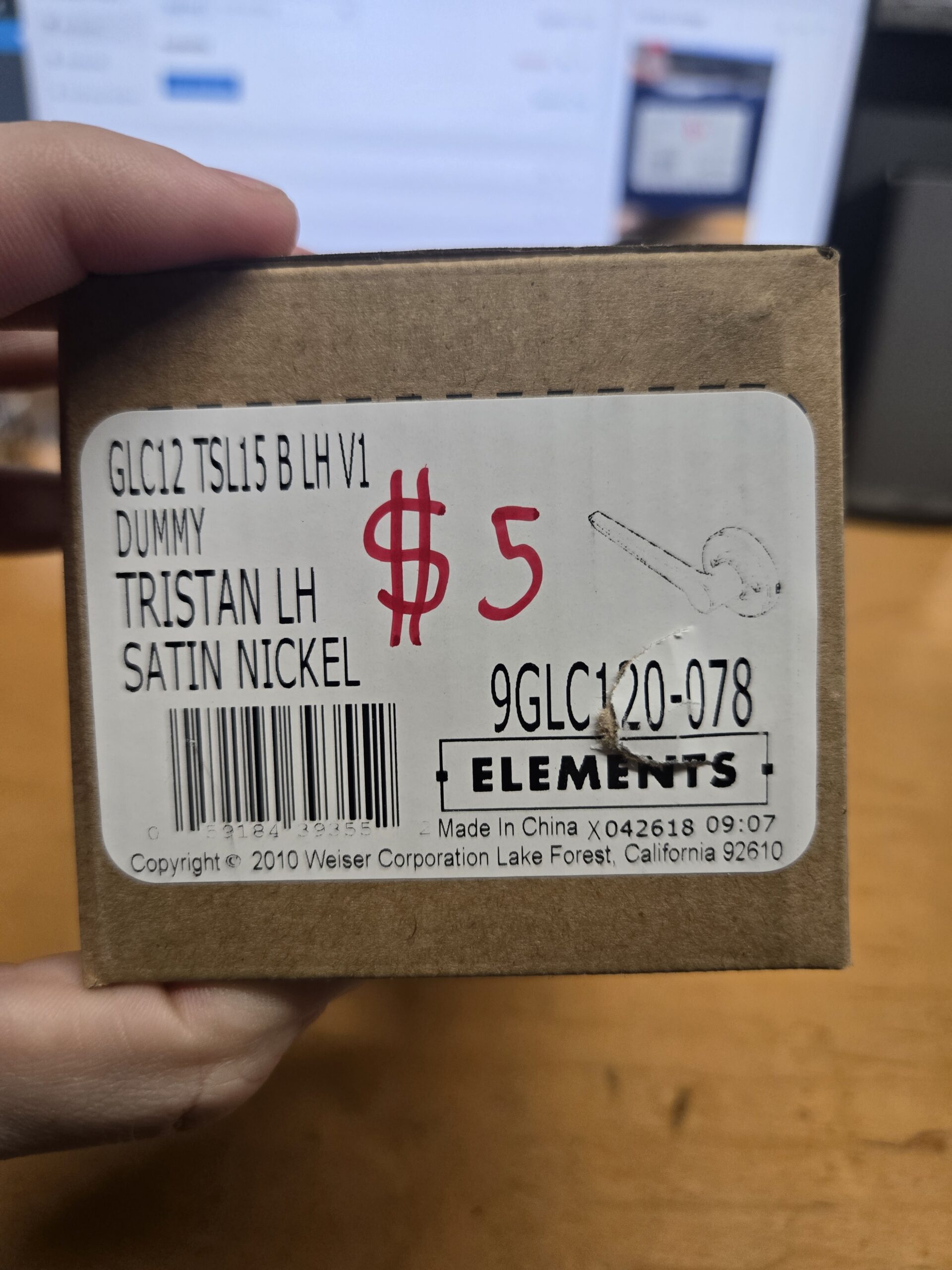 Tristan LH Satin Nickel