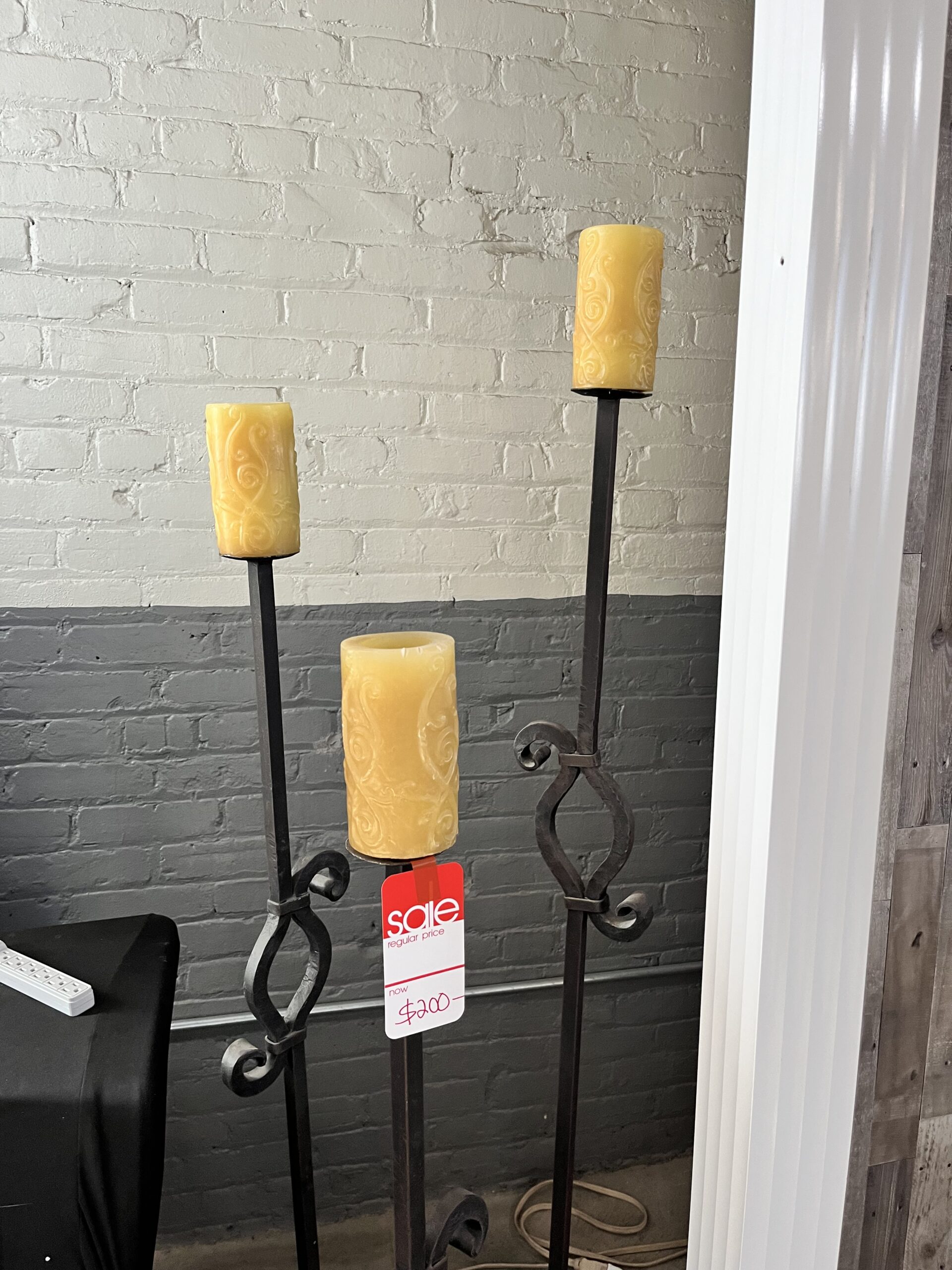 Iron Floor Candles 3 Pcs Set