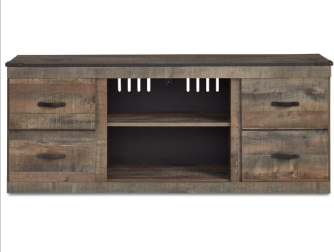 Trinell 2 Door 60" TV Stand with Open Center Shelving